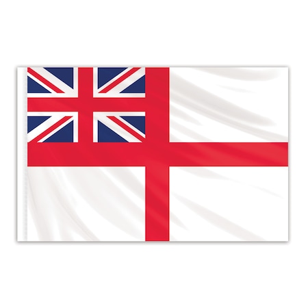British Navy Indoor Nylon Flag 3'x5' With Gold Fringe